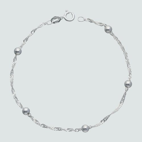 Pulsera Singapur con Esferas