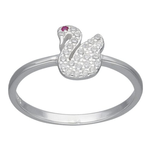 Anillo Cisne Circón Rubí