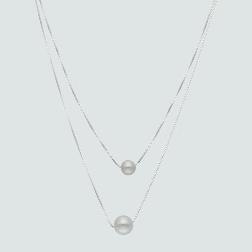 Collar Doble con Perlas